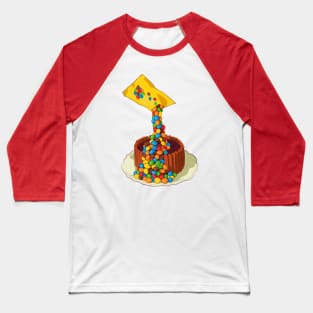 Colorful gravity cake Baseball T-Shirt